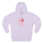Love Blossom Hoodie — Pink Floral "LOVE" Graphic Fleece Hoodie