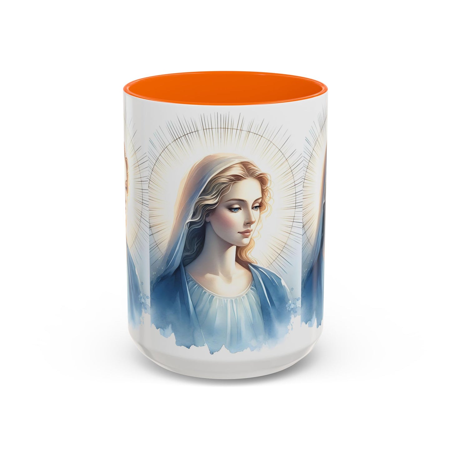 Serene Virgin Mary Accent Coffee Mug