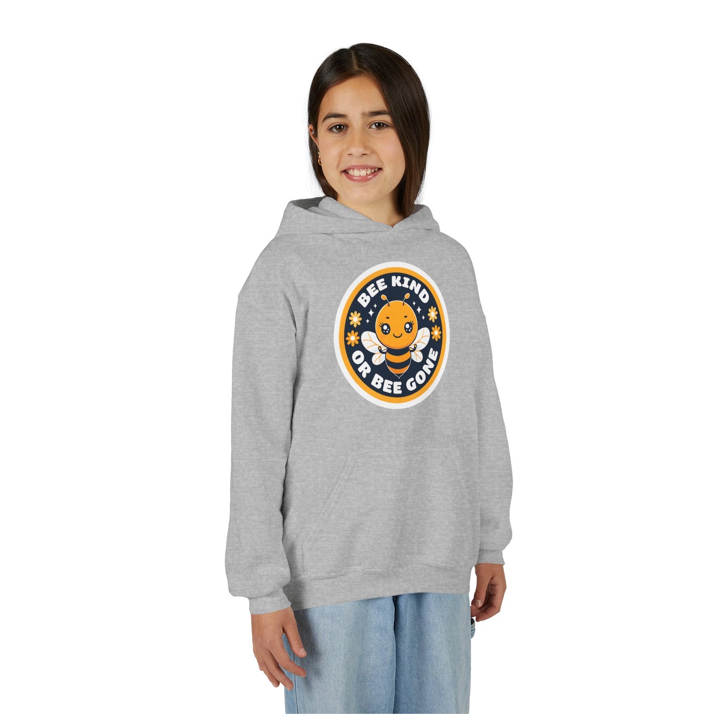 Bee Kind Badge hoodie | Youth Hoodie, Cute Bee Graphic