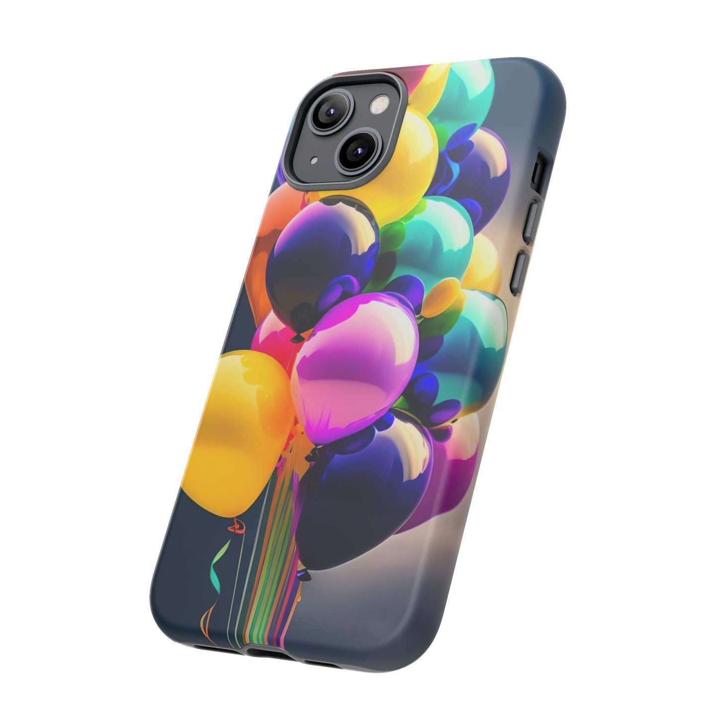 Colorful Balloon Tough Phone Case — Vibrant Party Balloons Protective Cover