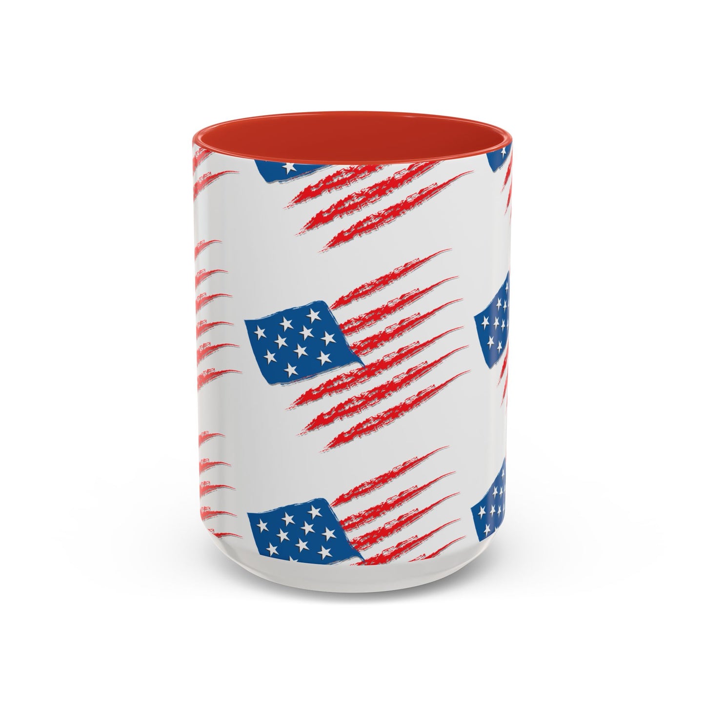 Patriotic Accent Coffee Mug | USA Flag Design