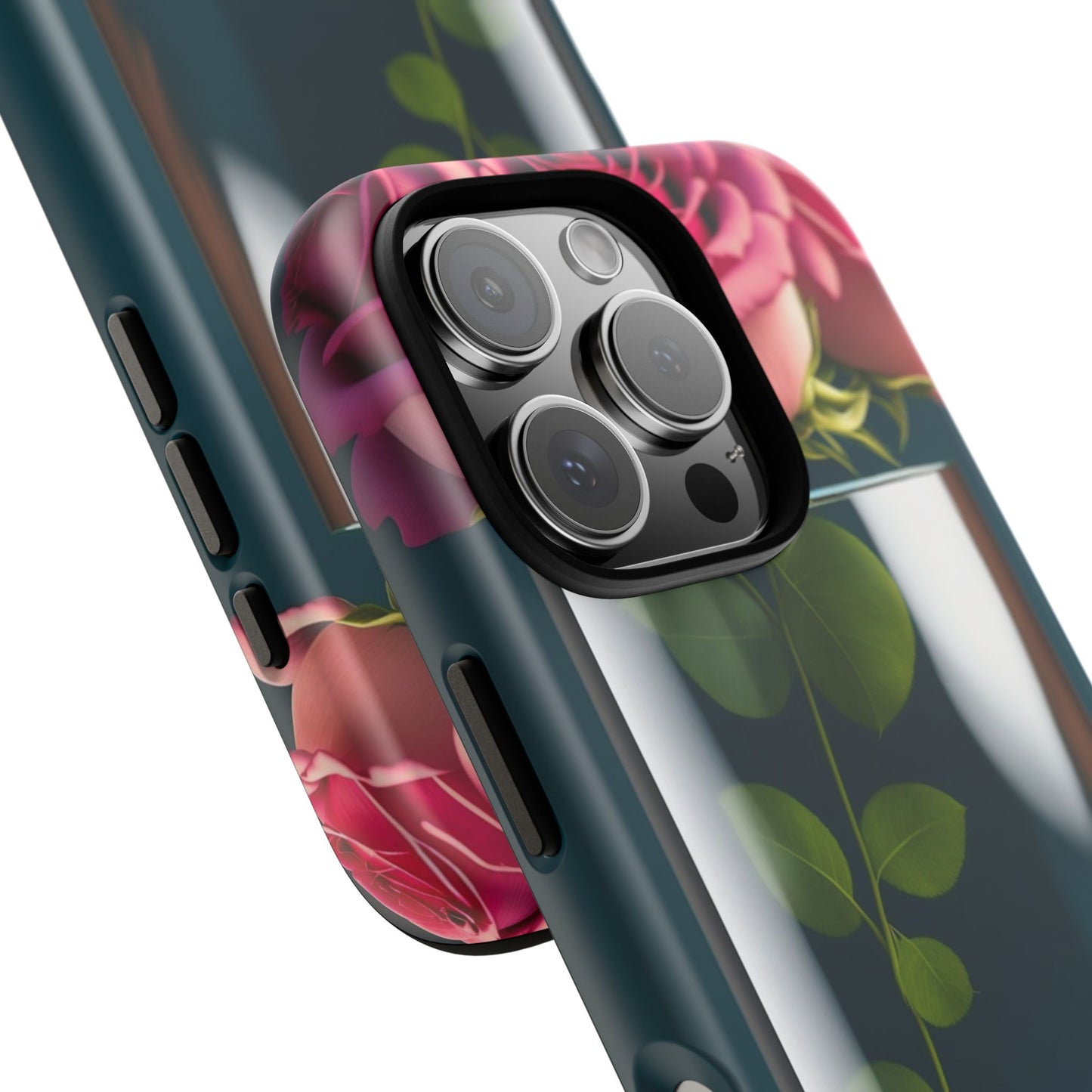 Penguin in a Glass Floral Tough Phone Case — Cute Protective Phone Cover