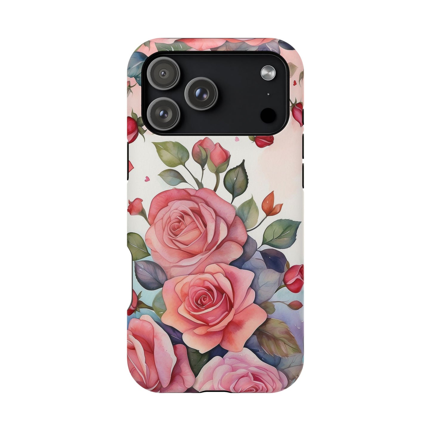 Floral Rose Magnetic Phone Case — Impact-Resistant Protective Cover