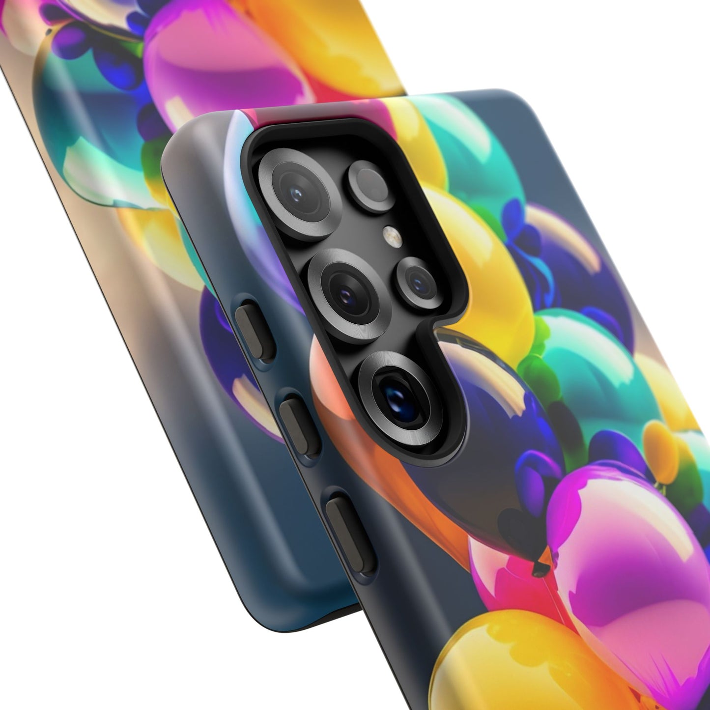 Colorful Balloon Tough Phone Case — Vibrant Party Balloons Protective Cover