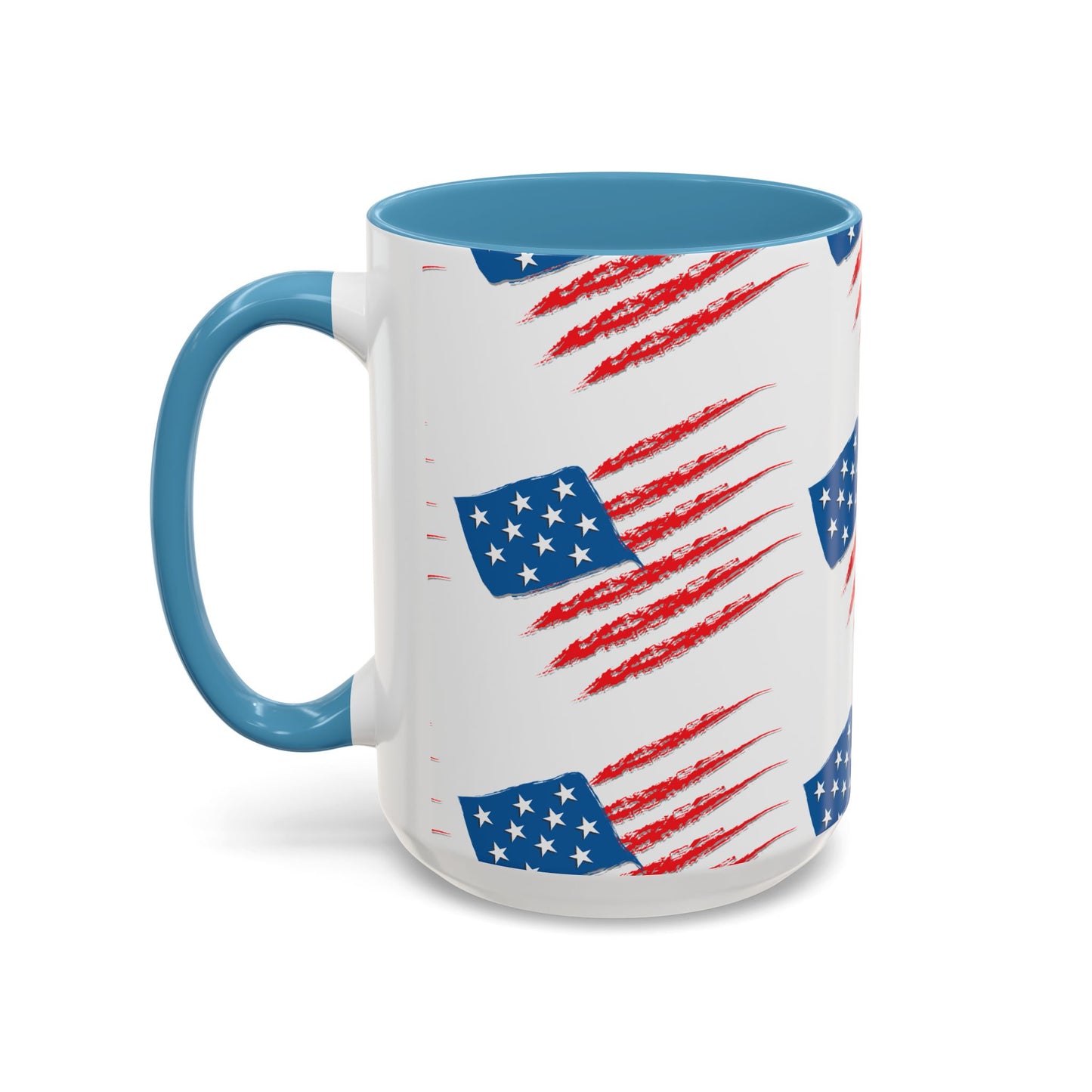 Patriotic Accent Coffee Mug | USA Flag Design