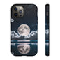 Moonlit Reflection Phone Case — Night Sky Moon & Clouds Tough Case
