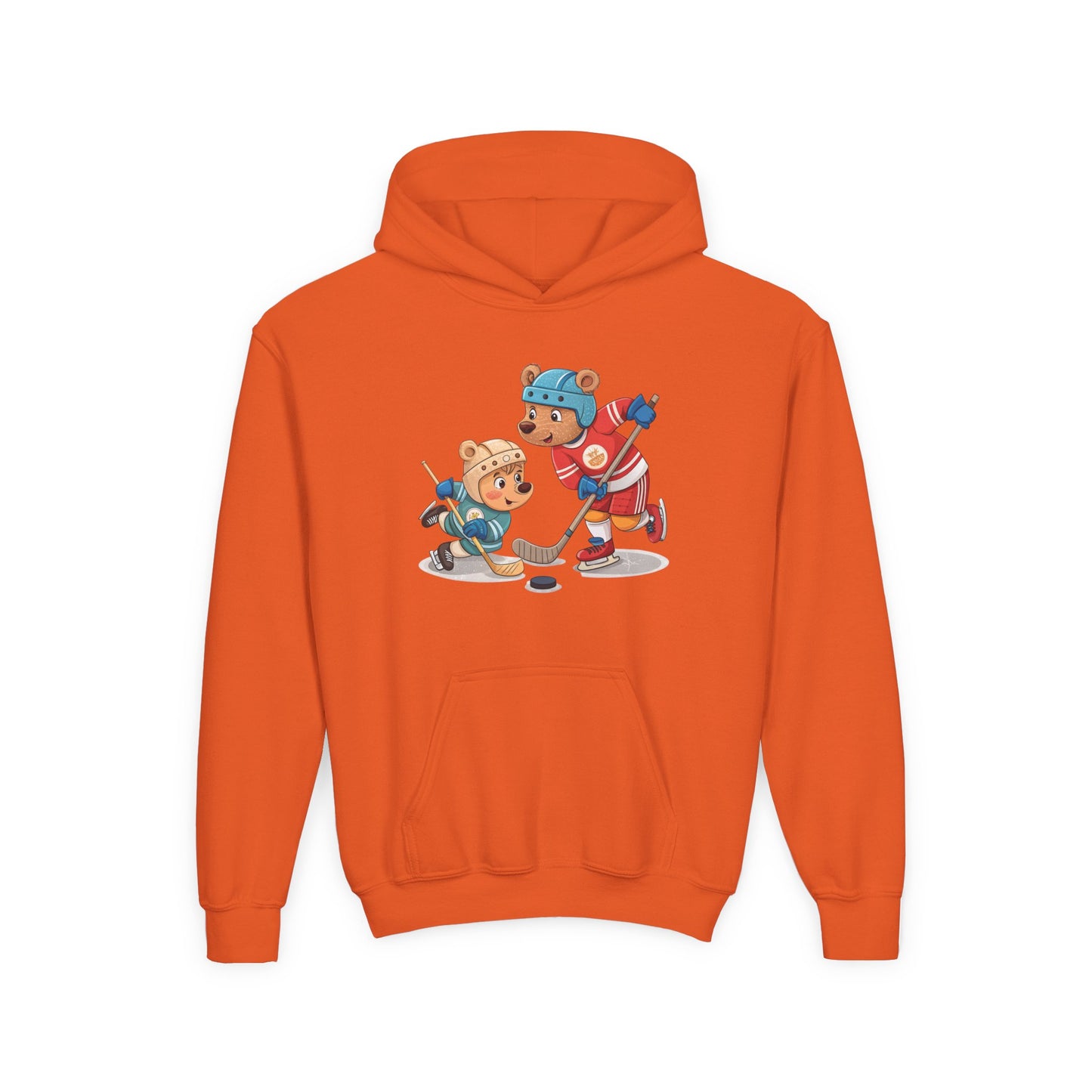 Youth Hockey Hoodie - Cute Kids Ice Hockey Players Pullover (Add Name)