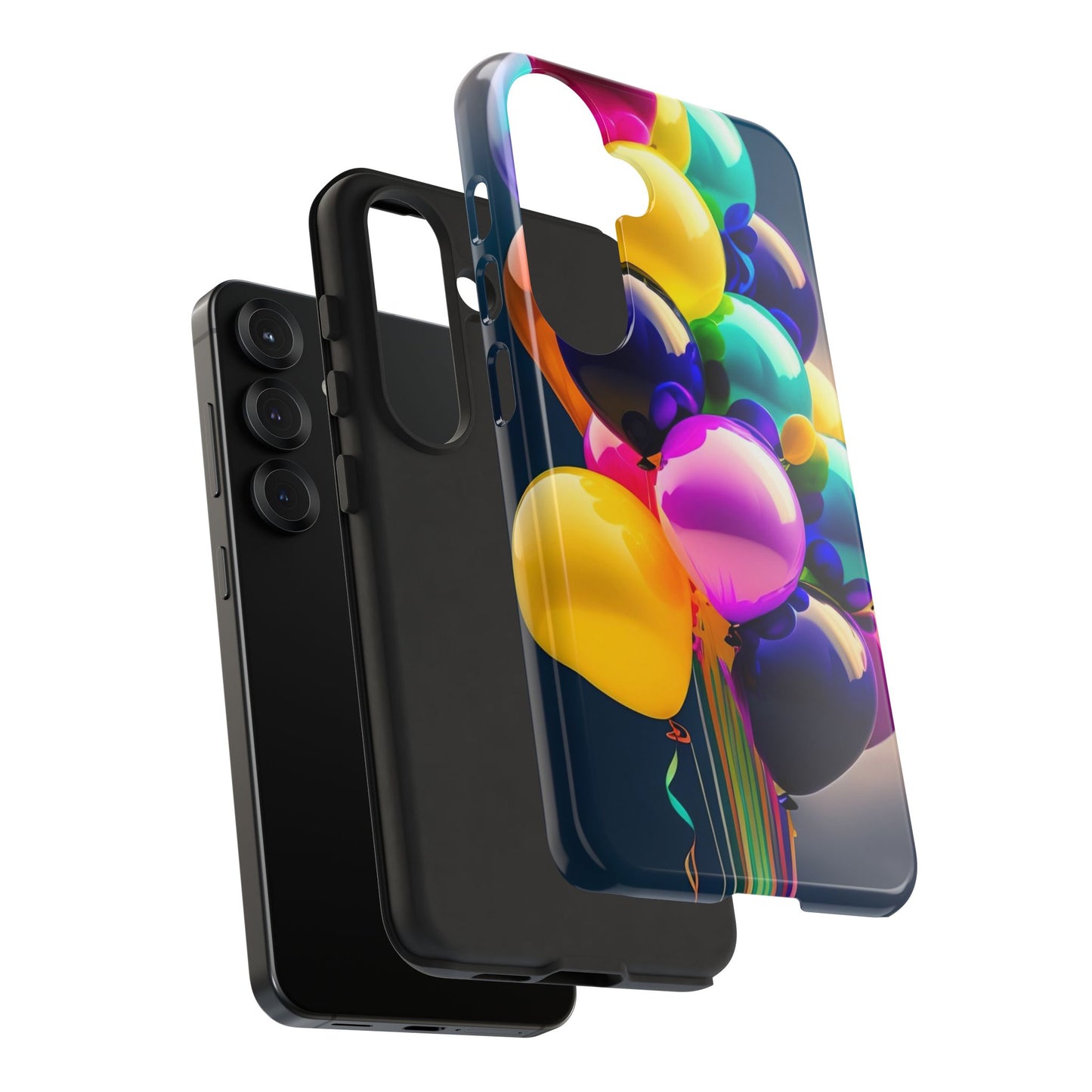 Colorful Balloon Tough Phone Case — Vibrant Party Balloons Protective Cover