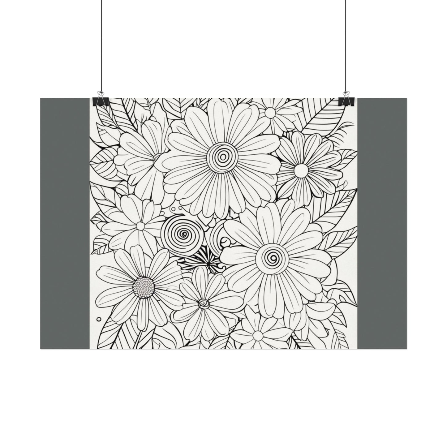 COLOR IT YOURSELF  Line Art Poster — Textured Matte Print