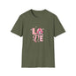 Love Cherry Blossom T-Shirt — Pink Floral "LOVE" Graphic Tee