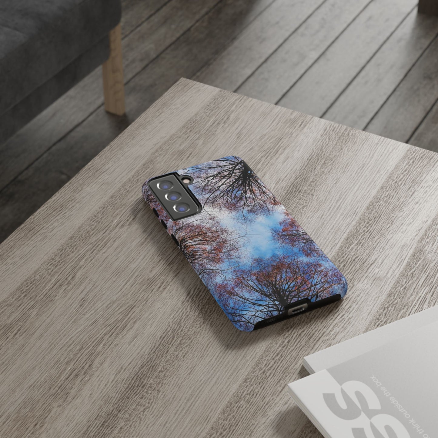 Skyward Trees Phone Case — Nature Forest Canopy Protective Tough Case