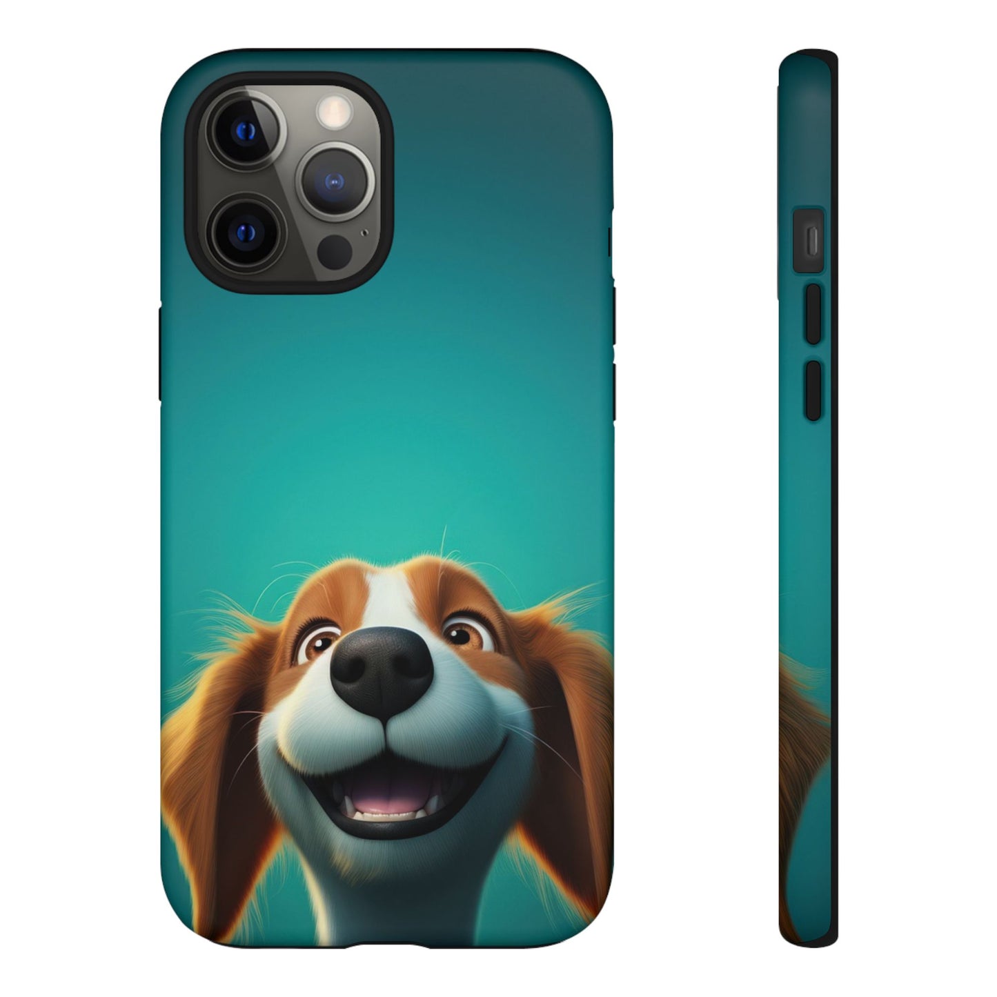 Happy Dog Phone Case — Cute Cartoon Puppy Protective Phone Cover