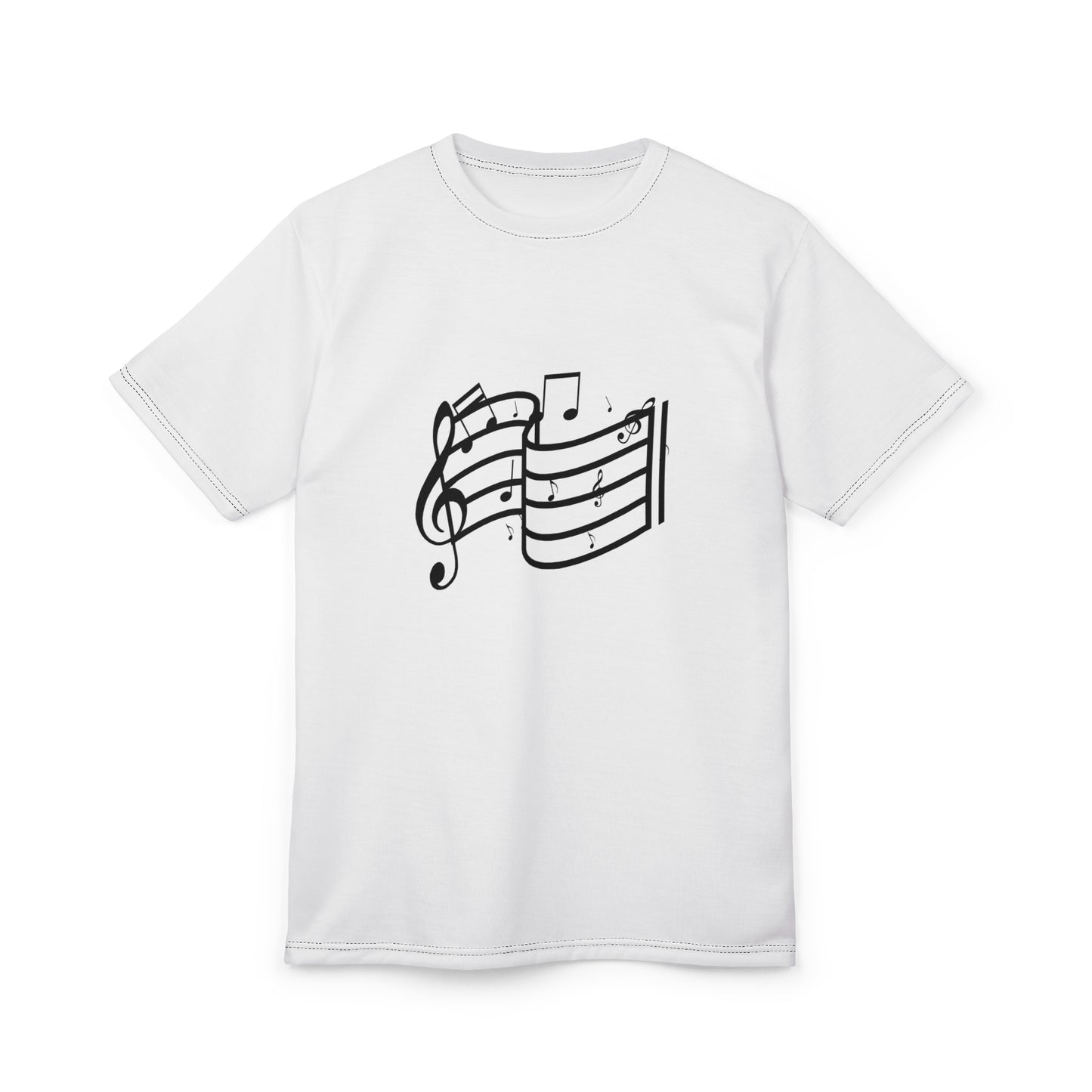 Musical Notes Graphic Tee — Treble Clef Sheet Music T-Shirt