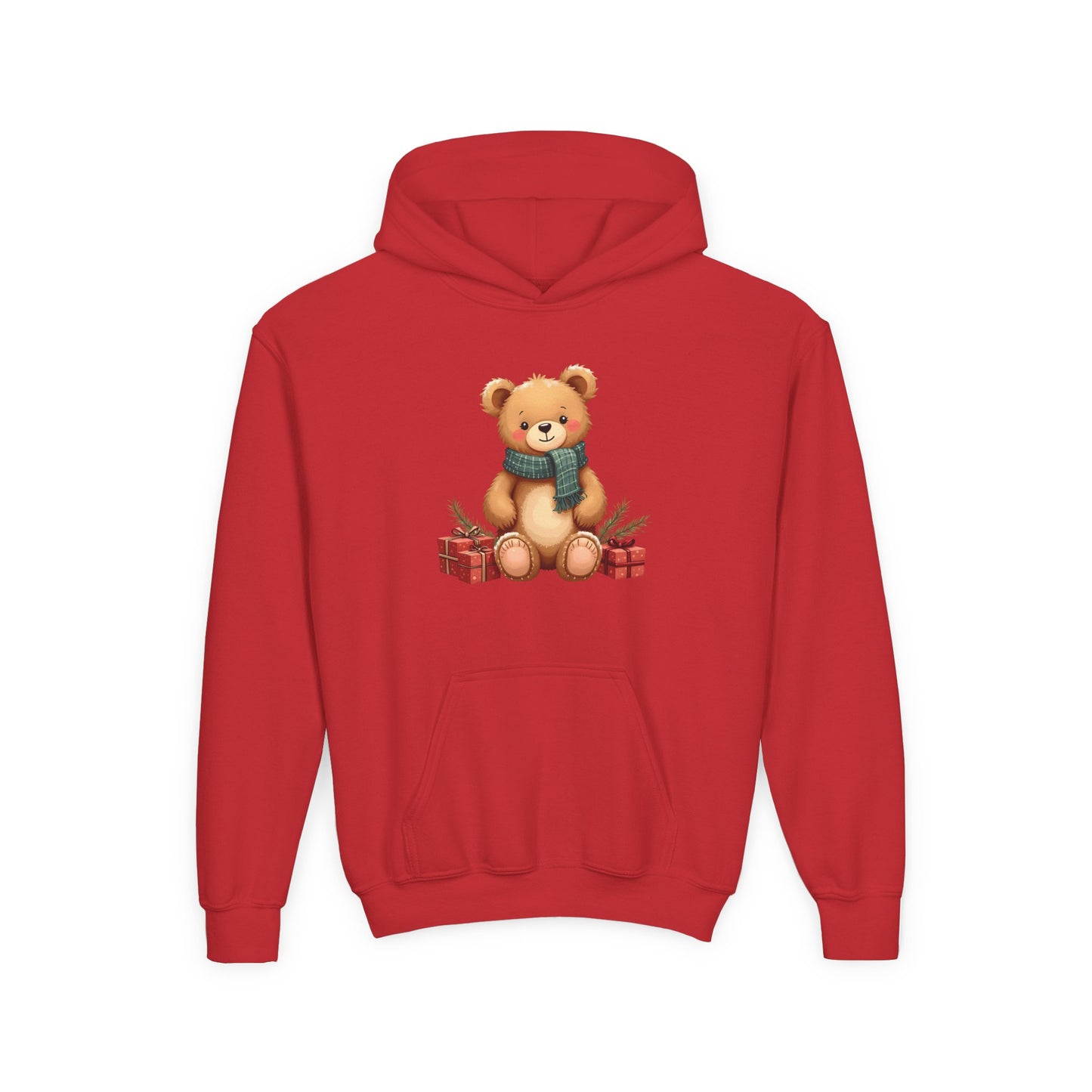 Kids Holiday Teddy Bear Hoodie – Cute Christmas Gift Sweatshirt