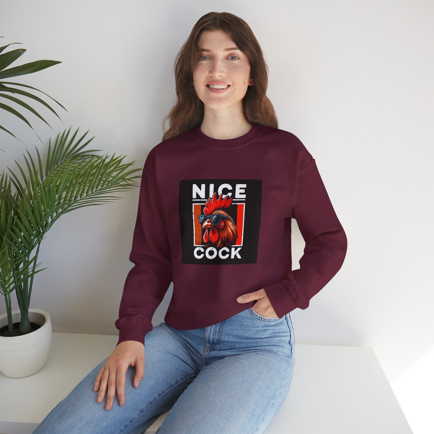 Nice Cock Rooster Crewneck Sweatshirt