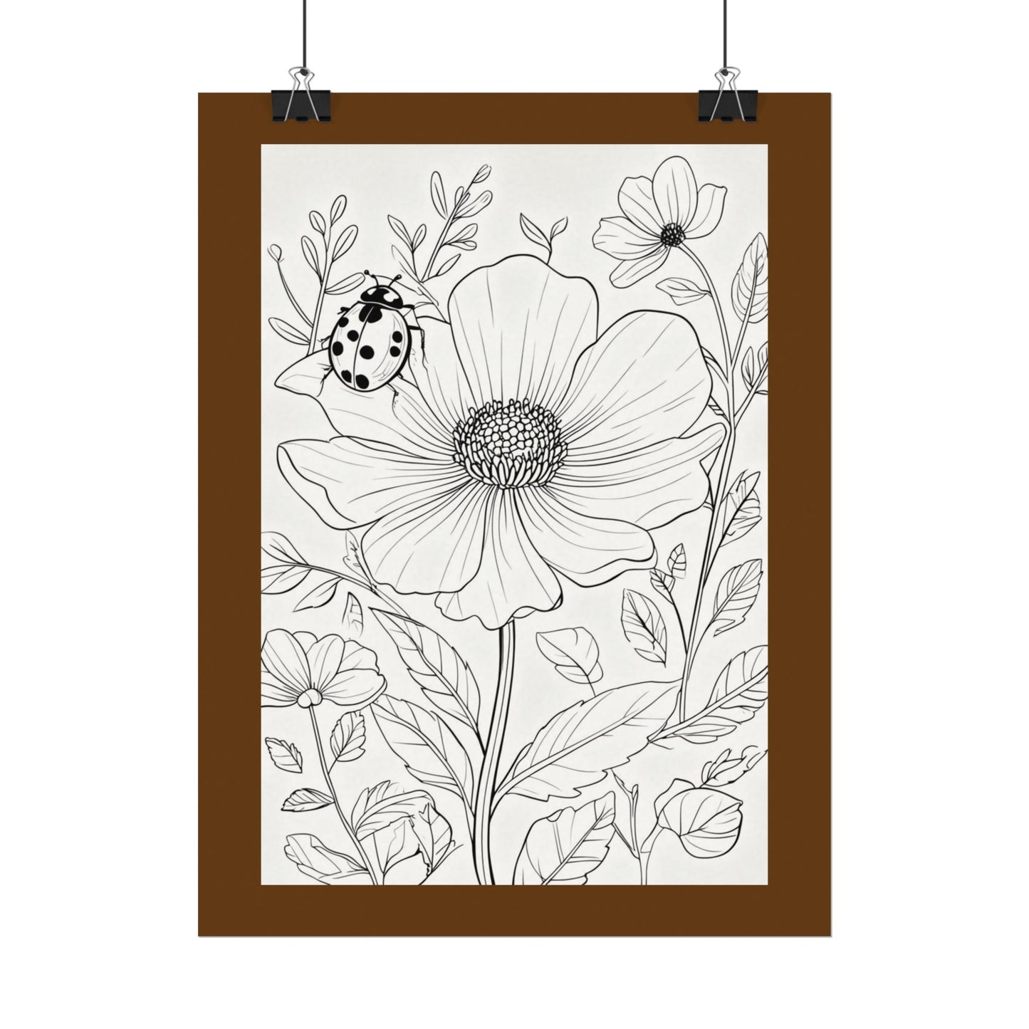 COLOR IT YOURSELF  Line Art Poster — Textured Matte Print