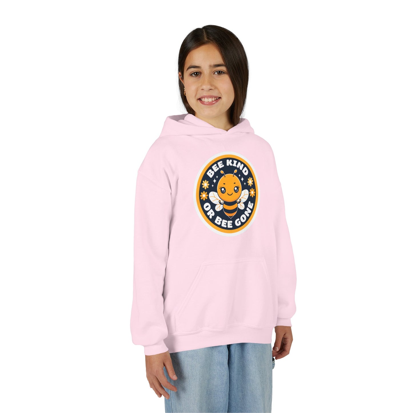 Bee Kind Badge hoodie | Youth Hoodie, Cute Bee Graphic