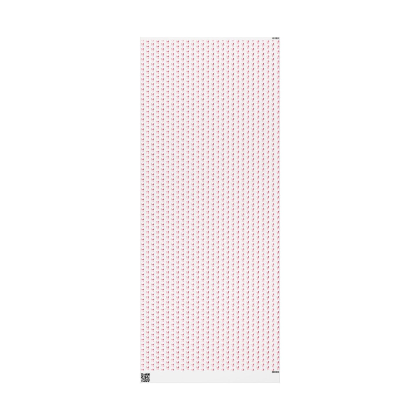 Wrapping Paper Roll — Pink Floral “Love” Pattern Gift Wrap for Valentine’s Day & Weddings