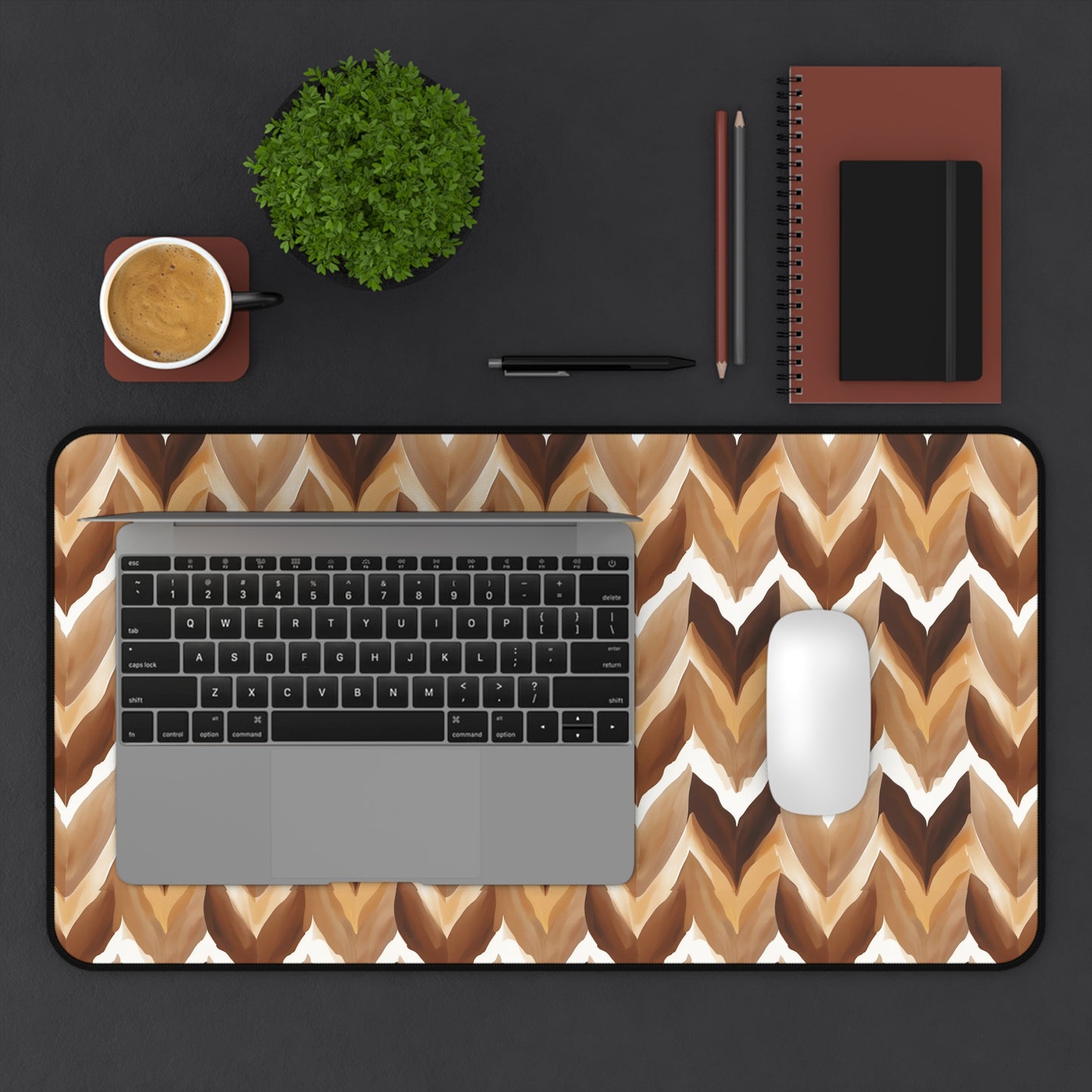 Stylish Geometric Desk Mat - Modern Office Decor for Workspace