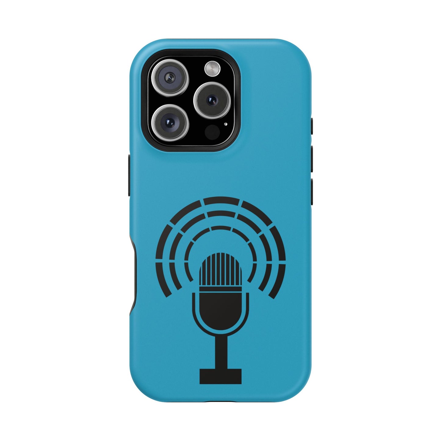 Phone Case — Retro Microphone Podcast Design, Magnetic Impact-Resistant