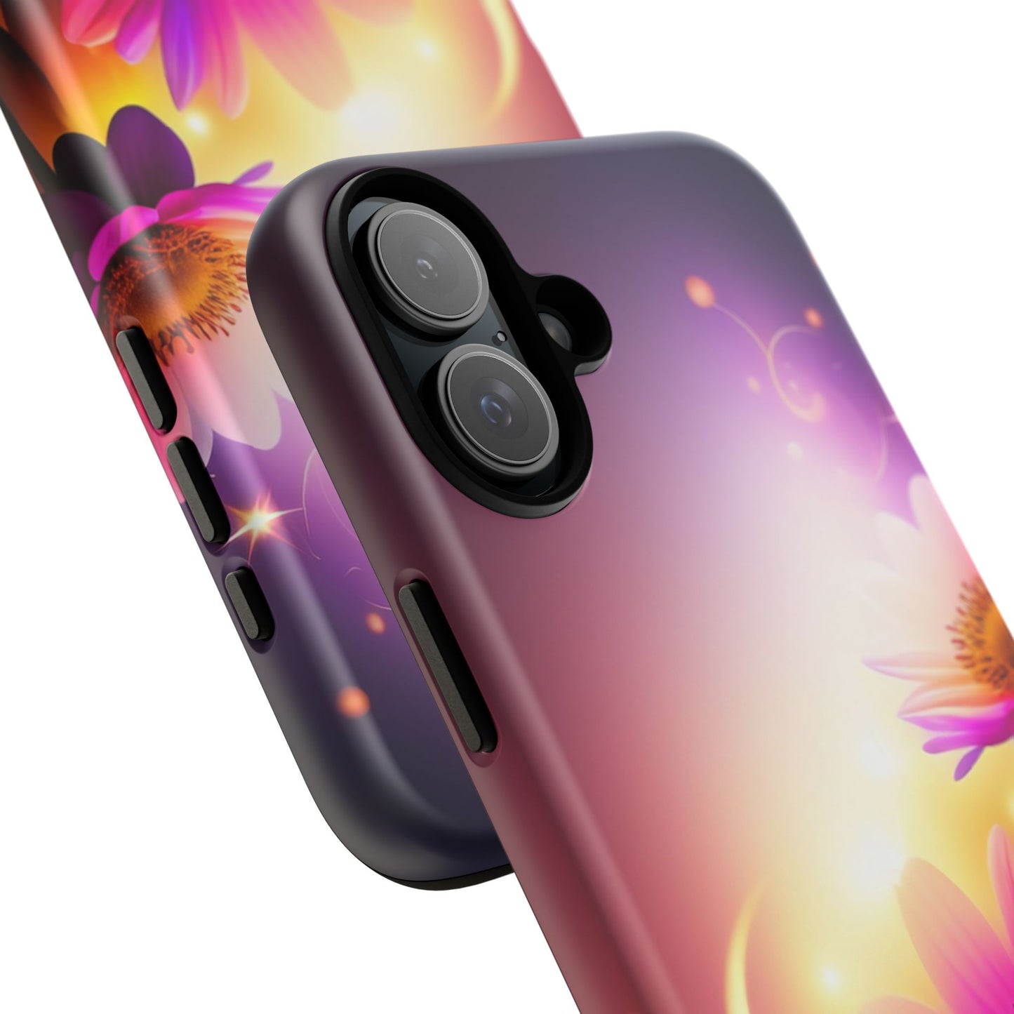 Floral Moonlight Phone Case – Purple Daisy Protective Cover