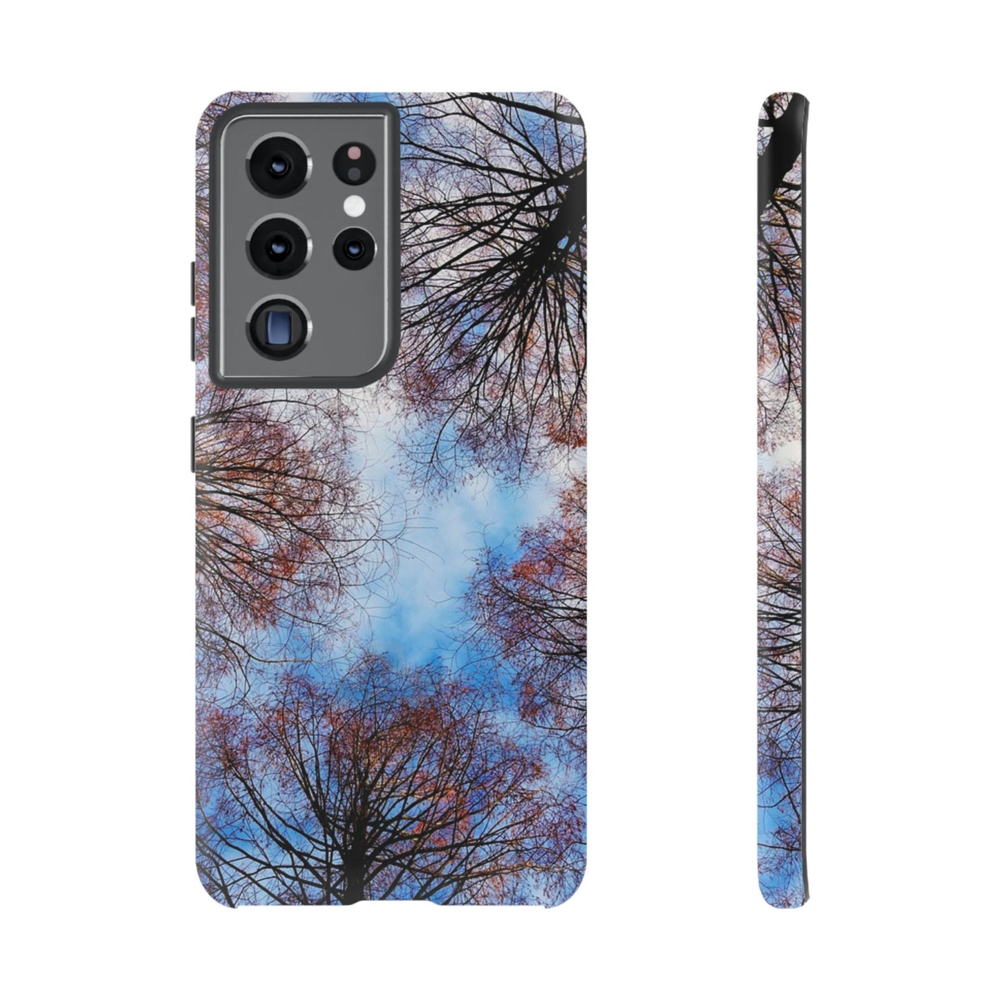 Skyward Trees Phone Case — Nature Forest Canopy Protective Tough Case