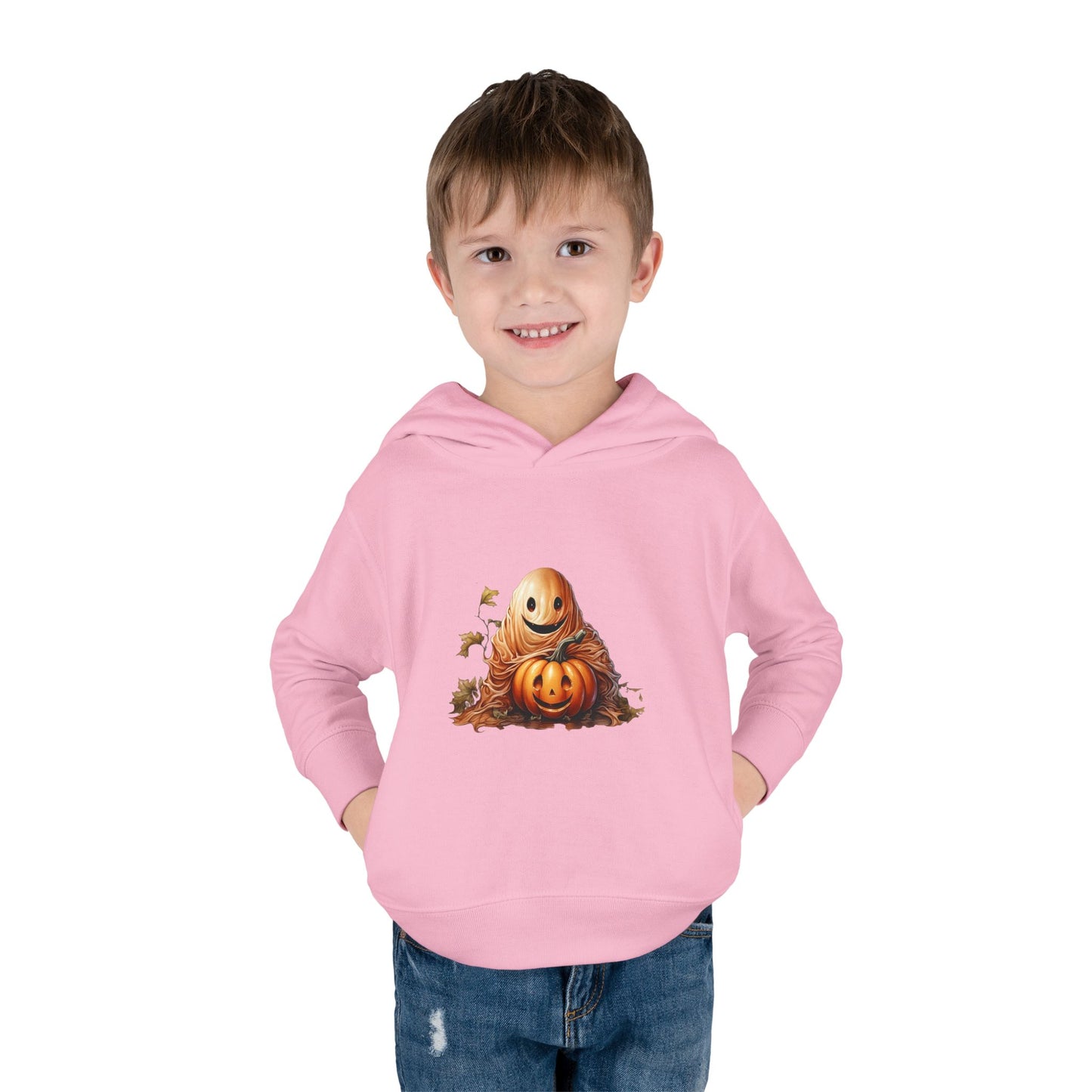 Halloween Toddler Hoodie, Cozy Pullover for Kids, Cute Fleece Sweatshirt, Perfect Fall Gift, Pumpkin Design