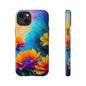 Floral Sunset Tough Phone Case — Vibrant Watercolor Flowers Protective Cover