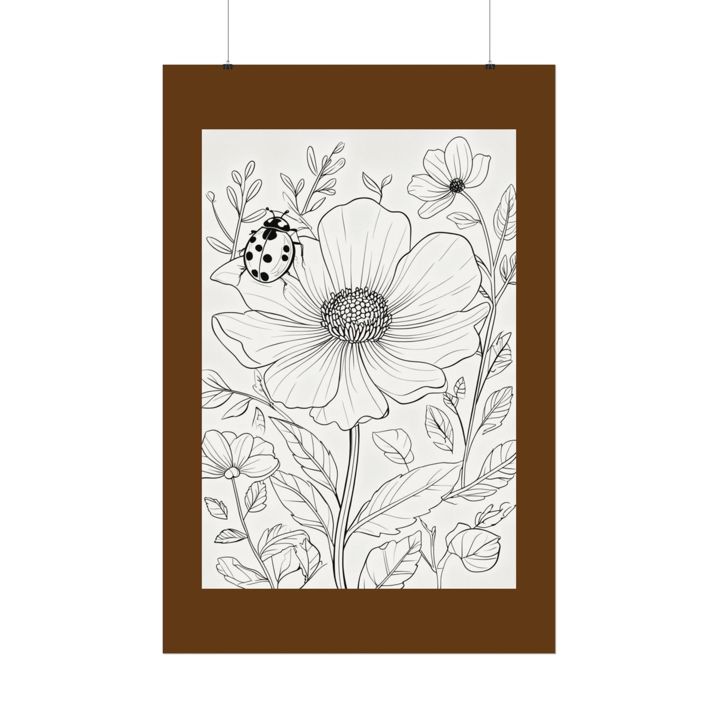 COLOR IT YOURSELF  Line Art Poster — Textured Matte Print