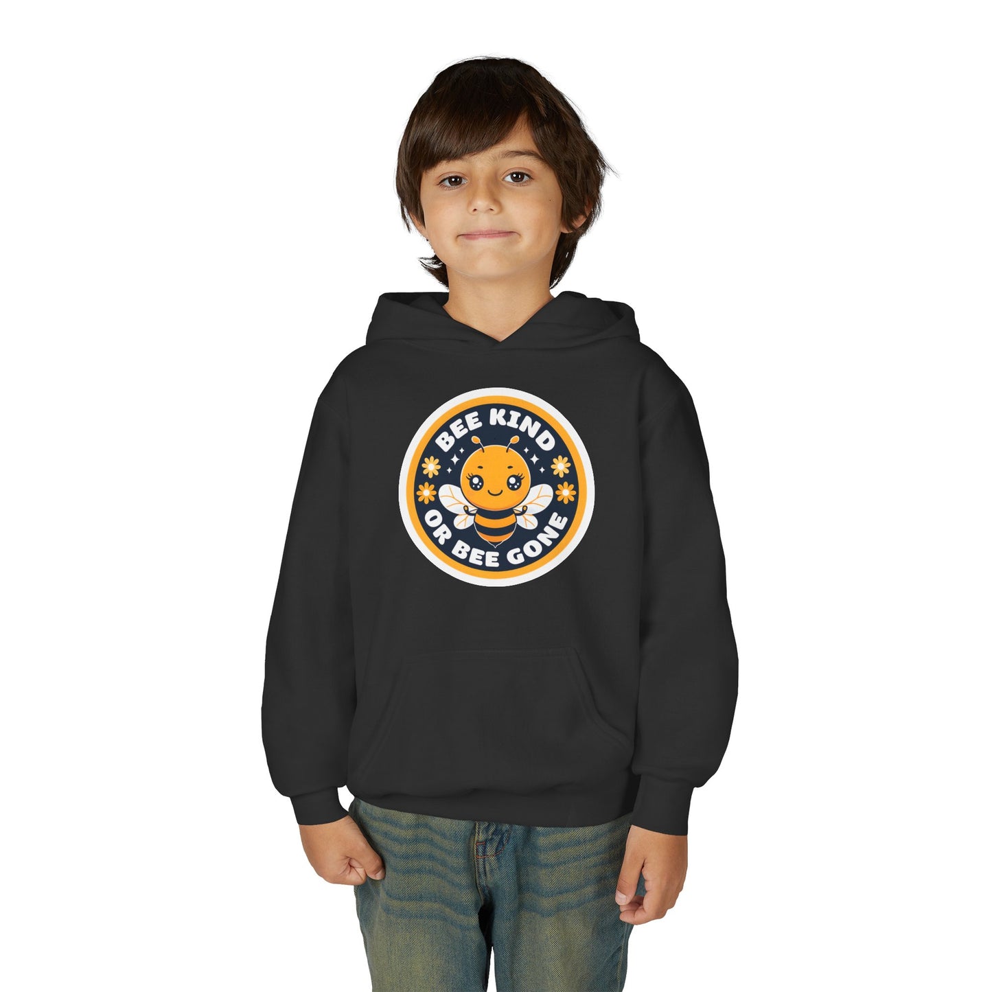 Bee Kind Badge hoodie | Youth Hoodie, Cute Bee Graphic