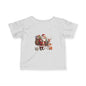Infant Tee — Cute Santa with Reindeer Christmas Holiday Shirt for Babies