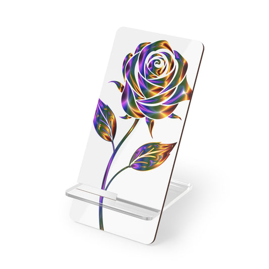 Colorful Rose Smartphone Display Stand, Floral Phone Holder, Desk Decor, Gift for Her, Desk Organization, Birthday, Mother's Day
