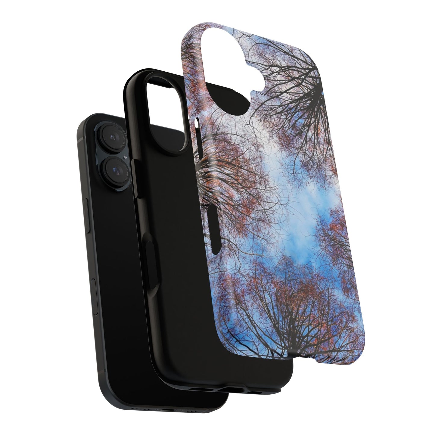 Skyward Trees Phone Case — Nature Forest Canopy Protective Tough Case
