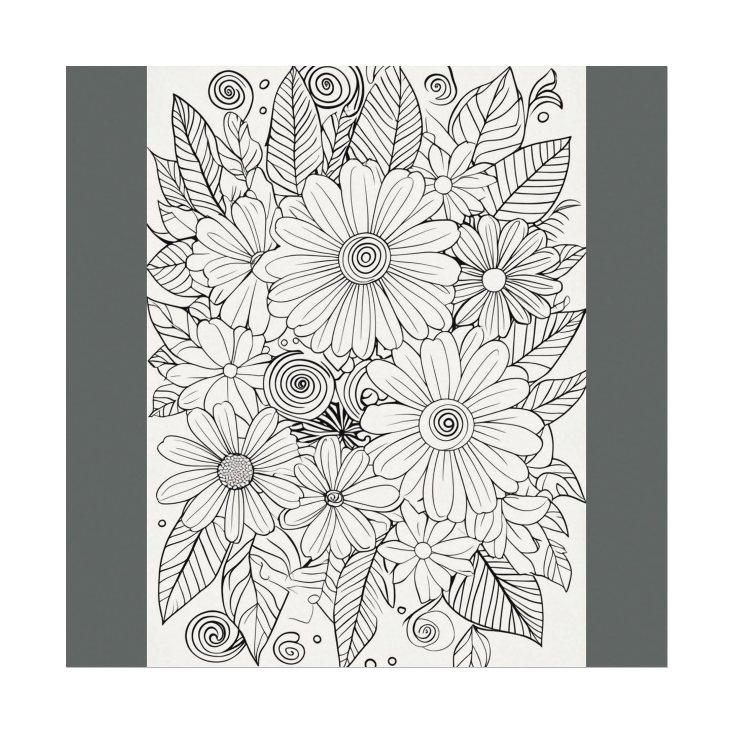 COLOR IT YOURSELF  Line Art Poster — Textured Matte Print