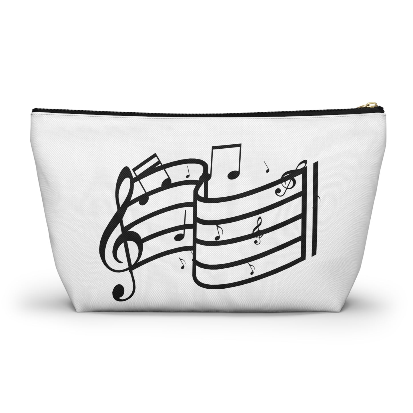 Music Notes Accessory Pouch — T-Bottom Makeup & Gadget Organizer