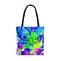 Vibrant Abstract Tote Bag Colorful Shopping Bag, Beach Tote