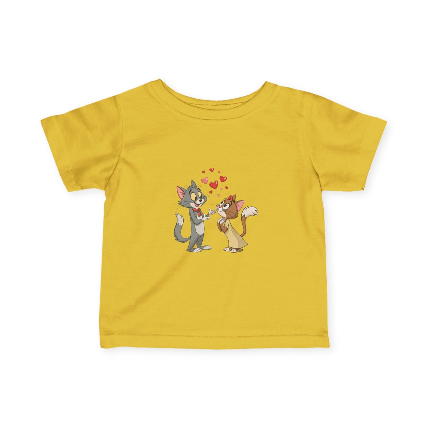 Infant Tee — Cute Cartoon Cats in Love Kids Shirt