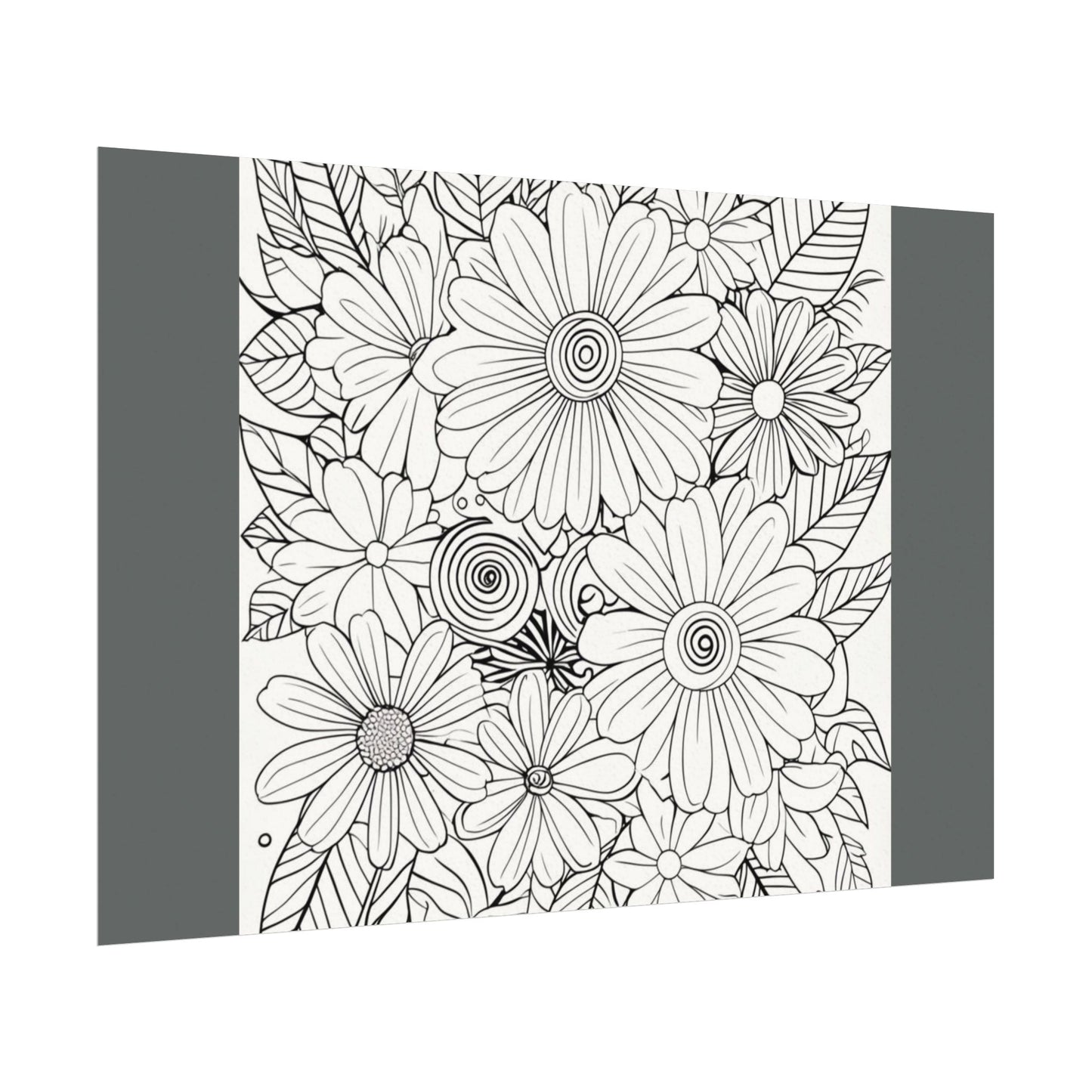 COLOR IT YOURSELF  Line Art Poster — Textured Matte Print