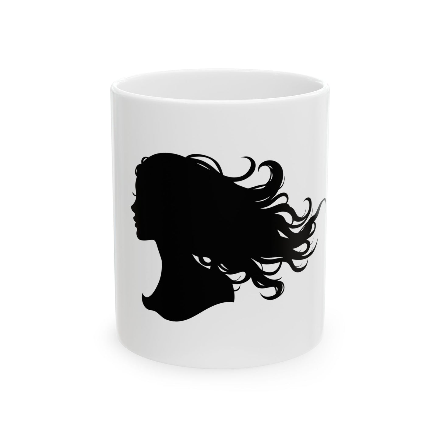 Elegant Silhouette Ceramic Mug - Perfect Gift for Coffee Lovers, Tea Enthusiasts, Office Decor, Birthdays, Home Use