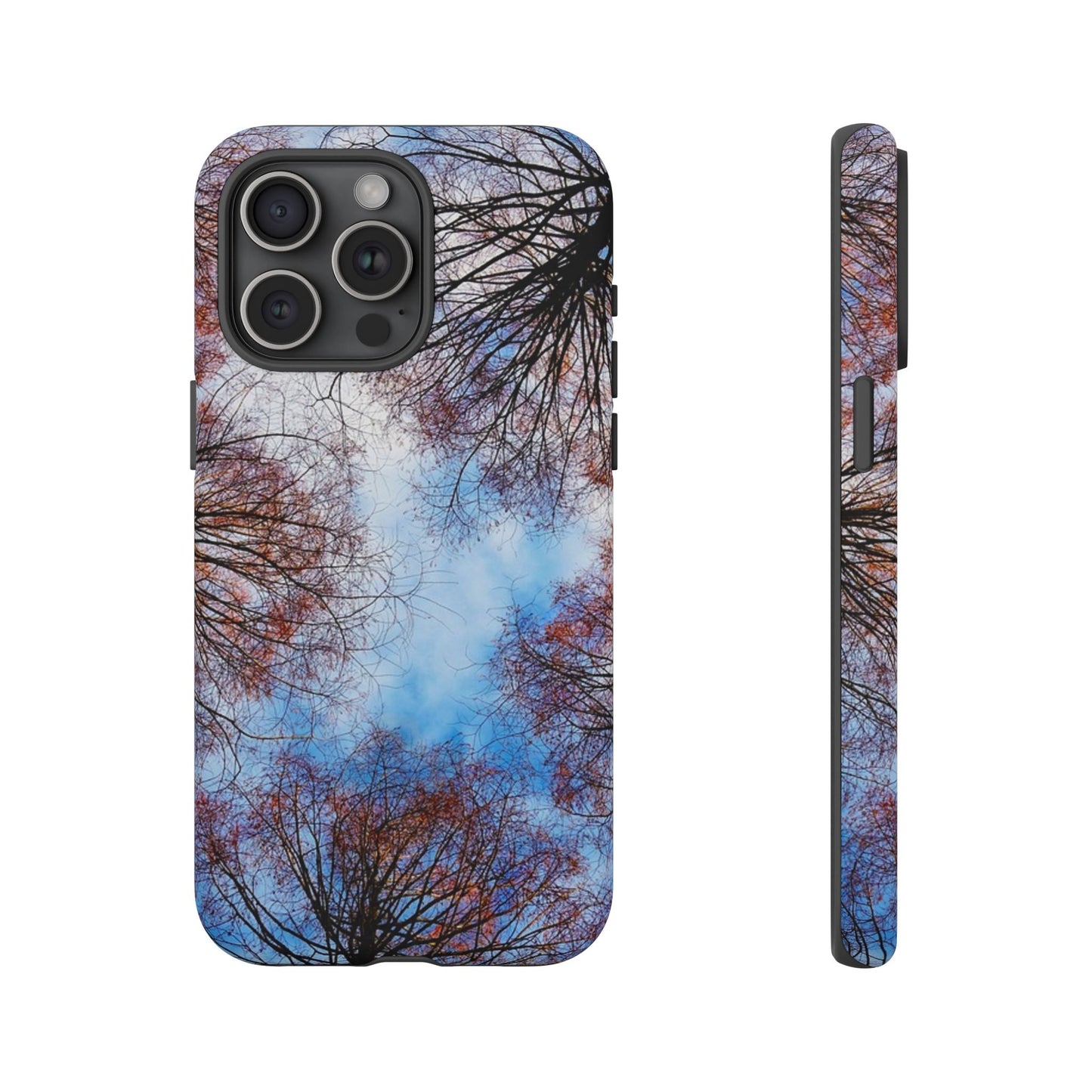 Skyward Trees Phone Case — Nature Forest Canopy Protective Tough Case