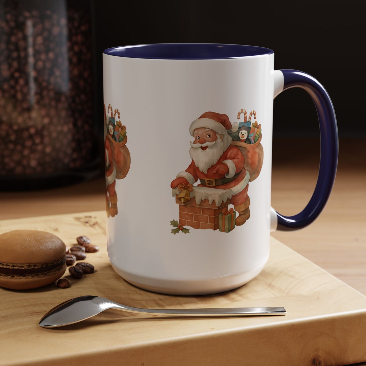 Festive Santa Coffee Mug, Holiday Gift, Christmas Decorations, Cozy Kitchen, Unique Mug, Santa-Themed Drinkware