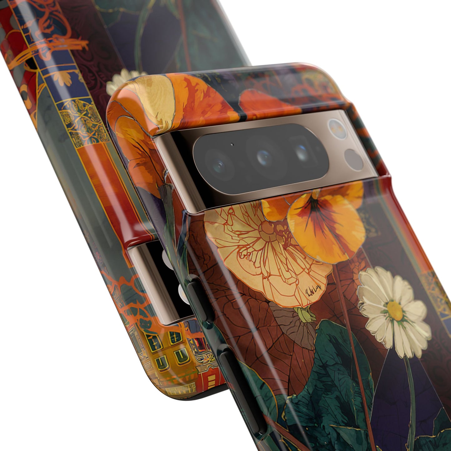Floral Pansy Tough Phone Case — Vintage Botanical Protection