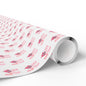 Wrapping Paper Roll — Pink Floral “Love” Pattern Gift Wrap for Valentine’s Day & Weddings
