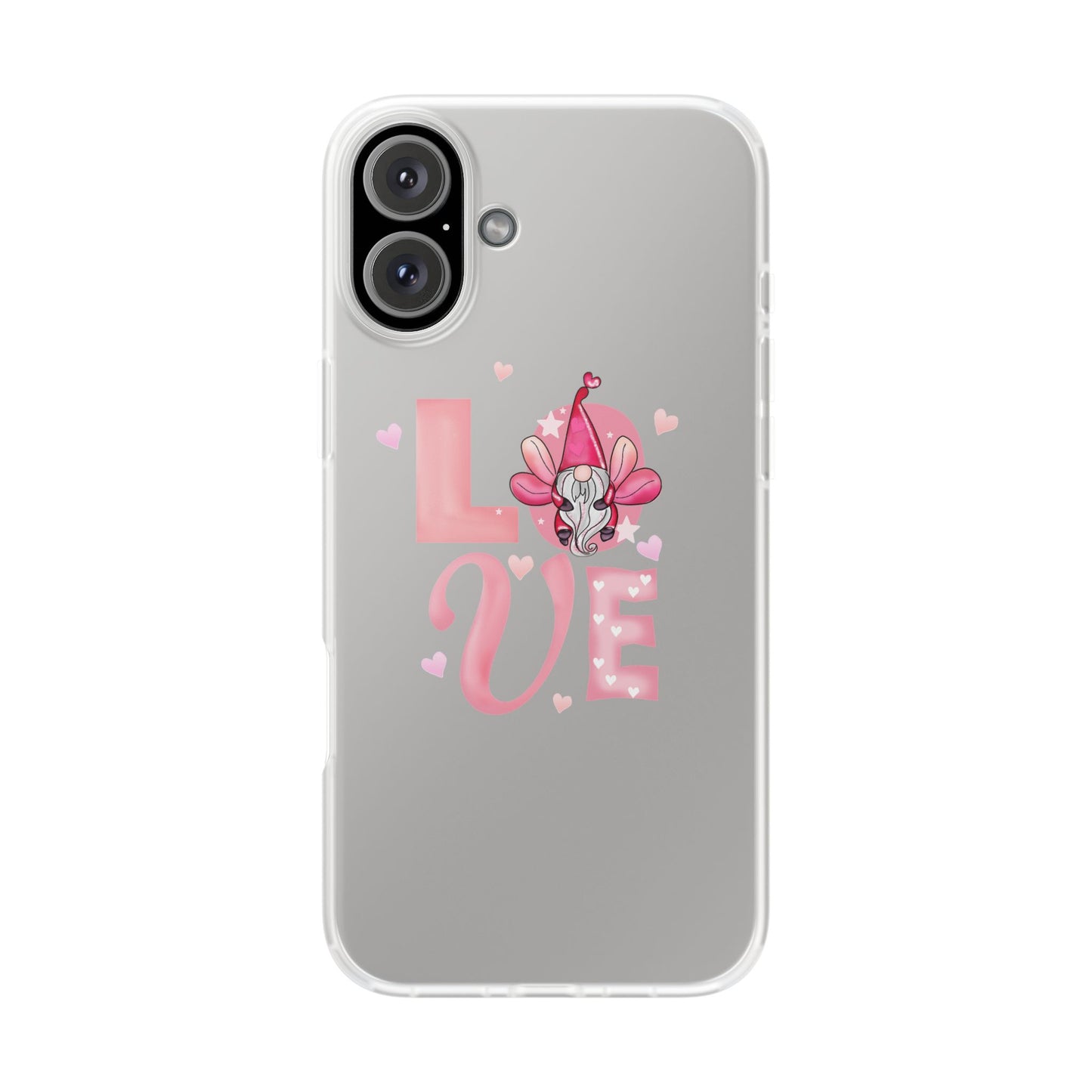 Love Gnome Phone Case — Cute Pink Valentine Flexi Case