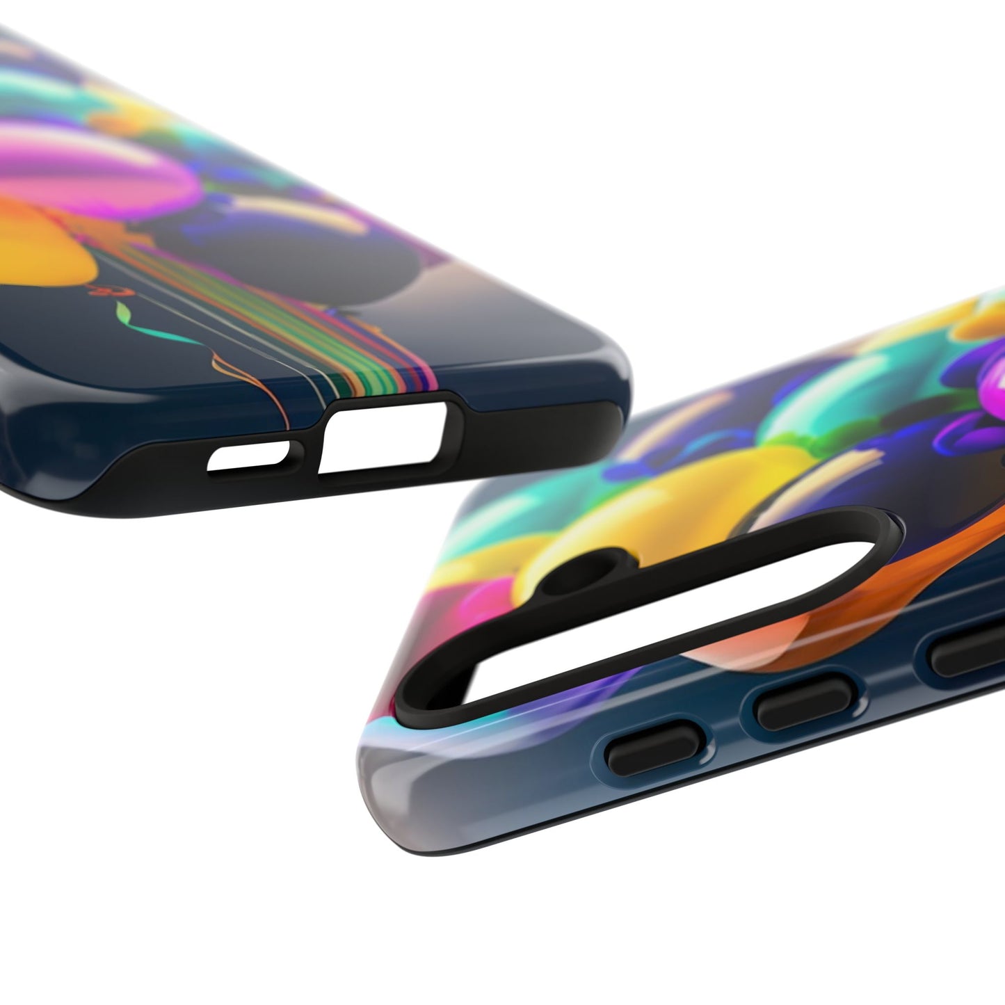 Colorful Balloon Tough Phone Case — Vibrant Party Balloons Protective Cover