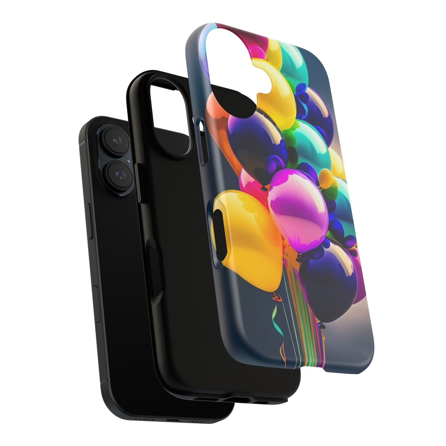 Colorful Balloon Tough Phone Case — Vibrant Party Balloons Protective Cover