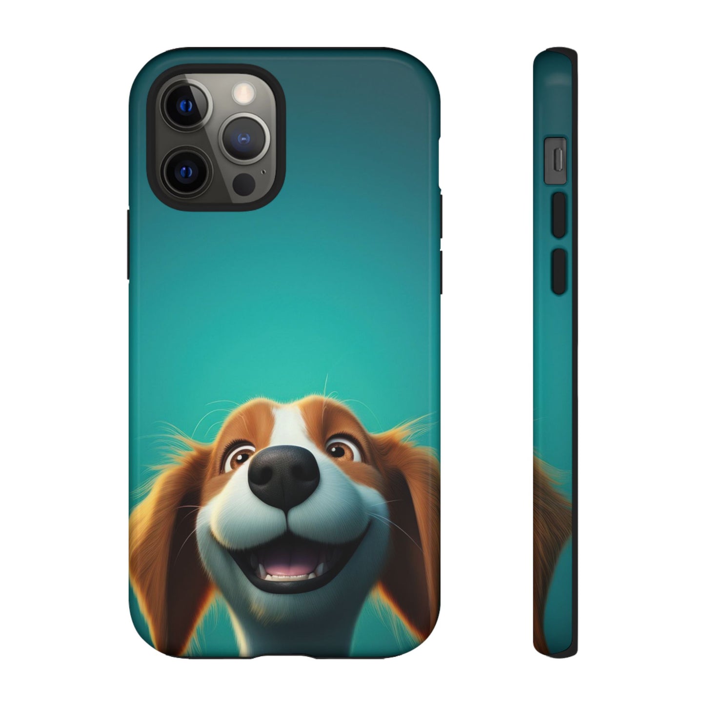 Happy Dog Phone Case — Cute Cartoon Puppy Protective Phone Cover