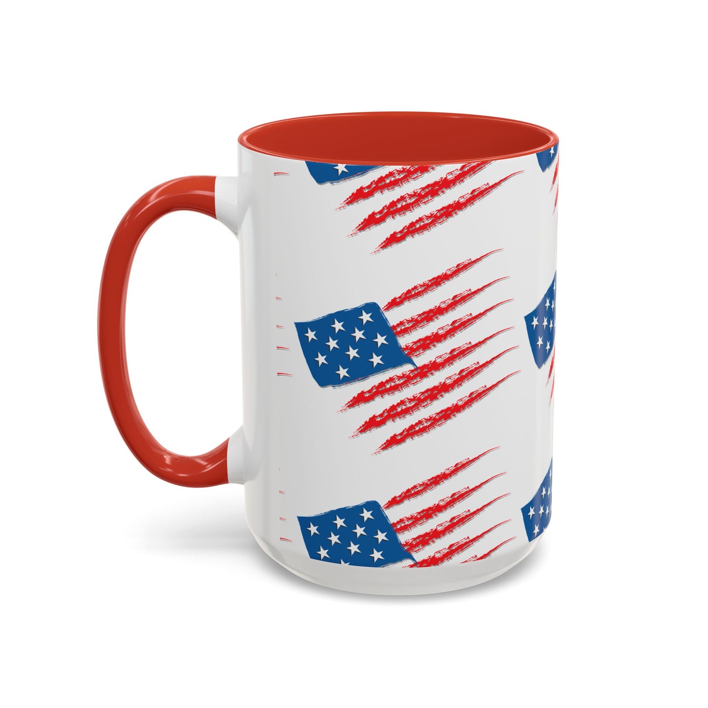 Patriotic Accent Coffee Mug | USA Flag Design