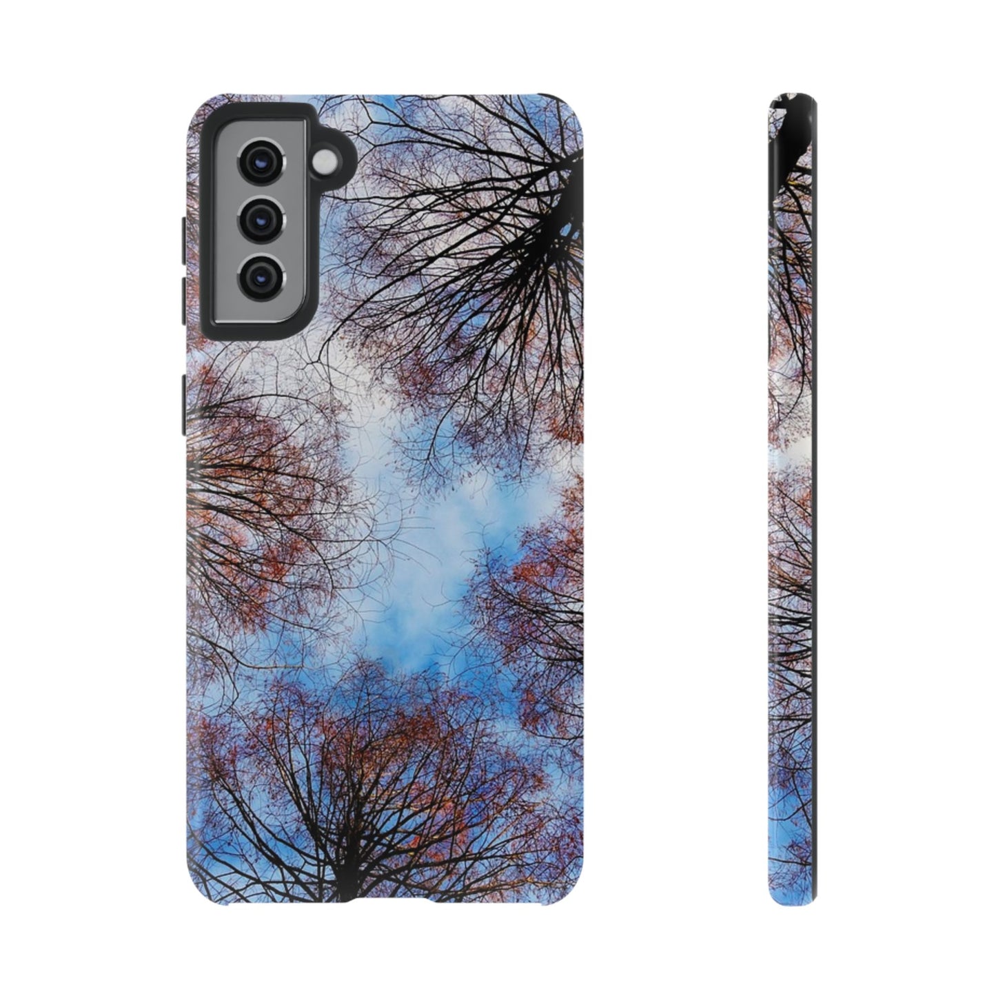 Skyward Trees Phone Case — Nature Forest Canopy Protective Tough Case