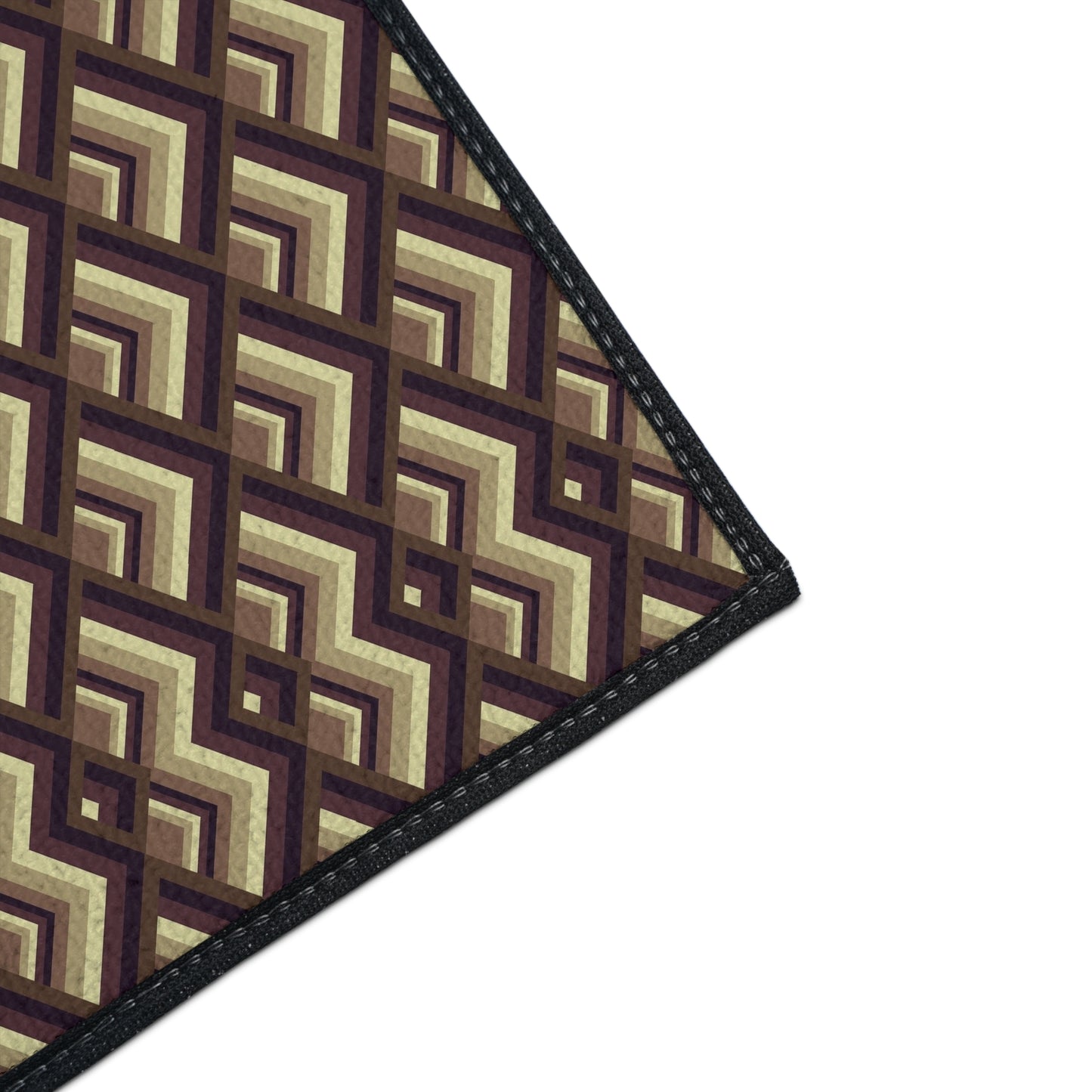 Geometric Retro Diamond Heavy-Duty Floor Mat